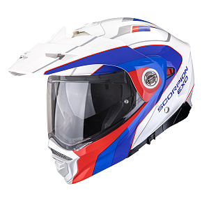 Moto přilba SCORPION ADX-2 KAMPS bílo/červeno/modrá