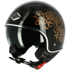 Moto přilba ASTONE MINIJET S 66 BLACK LETTERS černá Moto přilba ASTONE MINIJET S 66 BLACK LETTERS černá
