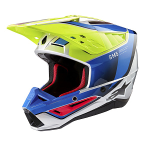přilba S-M5 SAIL, ALPINESTARS (žlutá fluo/modrá/stříbrná) 2027 přilba S-M5 SAIL, ALPINESTARS (žlutá fluo/modrá/stříbrná) 2027