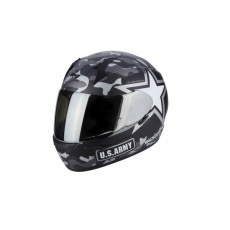 Moto přílba SCORPION EXO-390 ARMY matná černo/stříbrná Moto přílba SCORPION EXO-390 ARMY matná černo/stříbrná