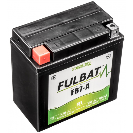 baterie 12V, YB7-A GEL, 12V, 8Ah, 120A, bezúdržbová GEL technologie 135x75x133 FULBAT (aktivovaná ve výrobě)