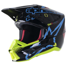 přilba S-M5 ACTION, ALPINESTARS (žlutá fluo/černá/modrá/tmavě červená) přilba S-M5 ACTION, ALPINESTARS (žlutá fluo/černá/modrá/tmavě červená)