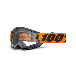 ACCURI 2, 100% ENDURO Moto brýle oranžové, čiré Dual plexi ACCURI 2, 100% ENDURO Moto brýle oranžové, čiré Dual plexi
