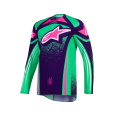 dres TECHSTAR NOMUR, ALPINESTARS (tmavě fialová/zelená/růžová fluo) 2026