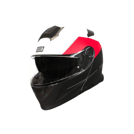 Moto přilba ORIGINE DELTA BASIC VIRGIN matná červeno/bílo/černá