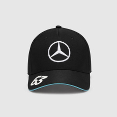 Týmová kšiltovka George Russell - Mercedes AMG F1 černá Týmová kšiltovka George Russell - Mercedes AMG F1 černá