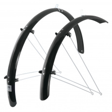 Blatníky FORCE48 Aluflex 28" + vzpěry, černé Blatníky FORCE48 Aluflex 28" + vzpěry, černé