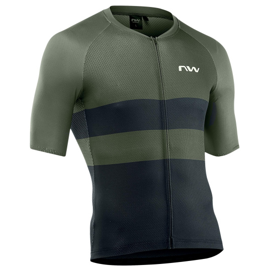 Pánský cyklo dres Northwave Blade Air Jersey Short Sleeve  Green Fore/Blk