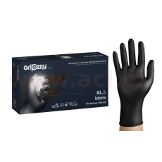 Rukavice nitrilové vroubkované černé GRIPZZLY (50ks) Rukavice nitrilové vroubkované černé GRIPZZLY (50ks)