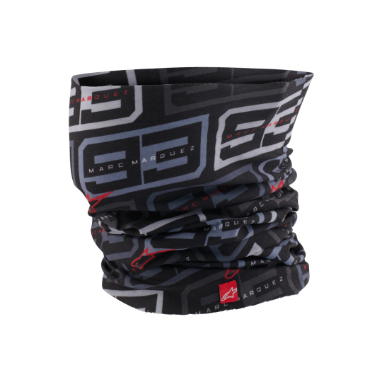 nákrčník MM93 kolekce, ALPINESTARS (černá/bílá/šedá/červená) 2025
