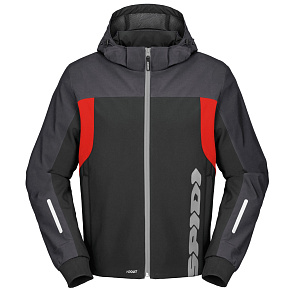 bunda HOODIE H2OUT, SPIDI (černá/antracit/červená) bunda HOODIE H2OUT, SPIDI (černá/antracit/červená)