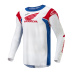 dres RACER ICONIC HONDA kolekce, ALPINESTARS (bílá/modrá/červená/černá) 2025