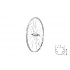 KELLYS Zapletené kolo zadní KLS EVENT V-brake R, 26", silver KELLYS Zapletené kolo zadní KLS EVENT V-brake R, 26", silver