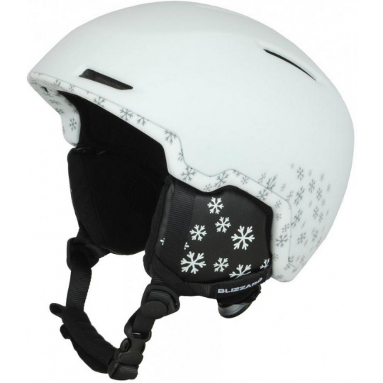 helma BLIZZARD Viva Viper ski helmet, white matt/silver snowflakes, AKCE