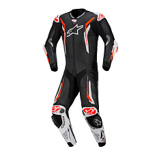 jednodílná kombinéza GP TECH V5, ALPINESTARS (černá/bílá/červená fluo) 2026