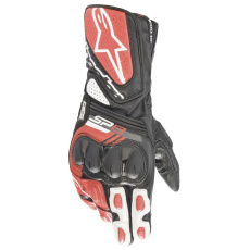 rukavice SP-8, ALPINESTARS (černá/bílá/červená) 2025 rukavice SP-8, ALPINESTARS (černá/bílá/červená) 2025