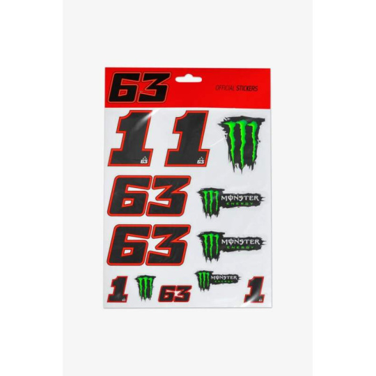 Francesco Bagnaia - velké balení samolepek Monster Energy