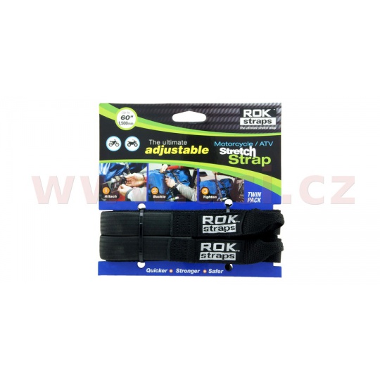 zavazadlové popruhy HD nastavitelné a zesílené, ROK STRAPS (černá, šířka 25 mm, pár)
