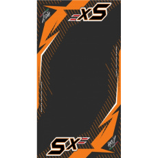 Koberec pod moto 100x160cm Hurly KTM SXF 4T černo/oranžový Koberec pod moto 100x160cm Hurly KTM SXF 4T černo/oranžový