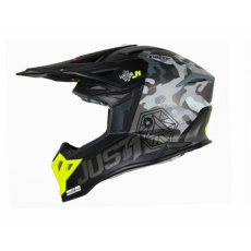 Moto přilba JUST1 J39 KINETIC matná camo fluo žluto/červeno/černá