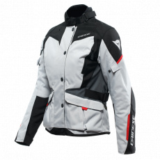 Dámská moto bunda DAINESE TEMPEST 3 D-DRY glacier šedo/černo/lava červená