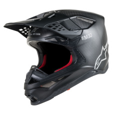 přilba SUPERTECH S-M10 SOLID 2022, ALPINESTARS (černá matná karbon/bílá) přilba SUPERTECH S-M10 SOLID 2022, ALPINESTARS (černá matná karbon/bílá)