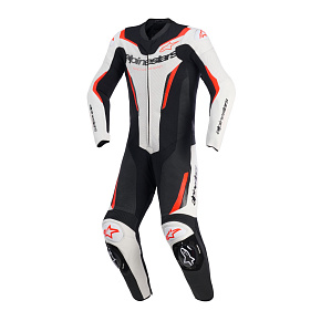 jednodílná kombinéza GP FORCE V2, ALPINESTARS (bílá/černá/červená fluo) 2027 jednodílná kombinéza GP FORCE V2, ALPINESTARS (bílá/černá/červená fluo) 2027