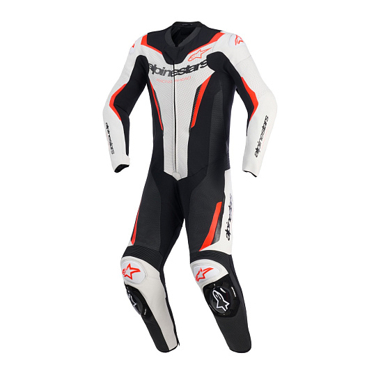 jednodílná kombinéza GP FORCE V2, ALPINESTARS (bílá/černá/červená fluo) 2026