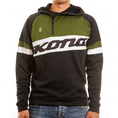Pánská mikina kona mid layer shirt black/green Pánská mikina kona mid layer shirt black/green