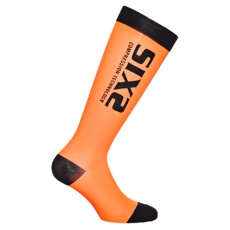 SIXS RS kompresní podkolenky černá/oranžová, SIXS RS kompresní podkolenky černá/oranžová,