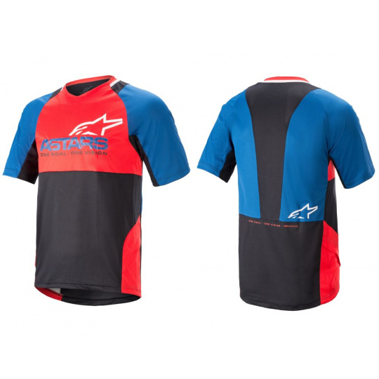 Alpinestars Drop 8.0 S/S Jersey dres Mid Blue/Bright Red