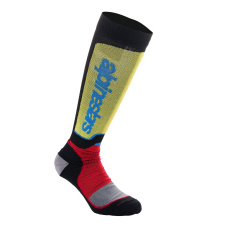 ponožky MX PLUS, ALPINESTARS (černá/červená fluo/žlutá fluo/modrá) 2025 ponožky MX PLUS, ALPINESTARS (černá/červená fluo/žlutá fluo/modrá) 2025
