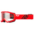 brýle FOCUS, FLY RACING - USA dětské (červené/černé - číré plexi)
