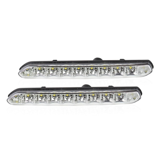 přídavná světla LED pro denní svícení 12/24 V, 10x SMD v každém světle, 185x20x40 mm sada včetně kabeláže