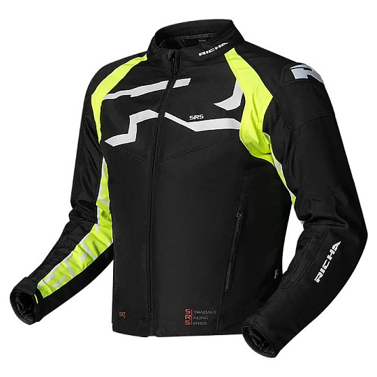 Moto bunda RICHA STRADALE TEX WP černo/fluo žlutá