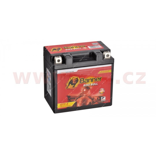 baterie gelová 12V, GT7-3, 6Ah, 95A, BANNER Bike Bull GEL 114x71x106