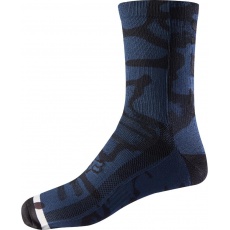Cyklo ponožky Fox 8" Print Sock Navy/Grey S/M Cyklo ponožky Fox 8" Print Sock Navy/Grey S/M