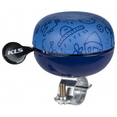 KELLYS Cyklistický Zvonek Bell 60 Doodles blue KELLYS Cyklistický Zvonek Bell 60 Doodles blue
