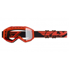 brýle FOCUS, FLY RACING (oranžové, čiré plexi bez pinů) brýle FOCUS, FLY RACING (oranžové, čiré plexi bez pinů)