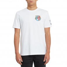 Pánské triko Volcom Freaks City Fa Ss White Flash Pánské triko Volcom Freaks City Fa Ss White Flash
