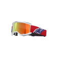 brýle VISION 5 CORP, ALPINESTARS (bílá/modrá/červená, zrcadlové červené plexi) 2026