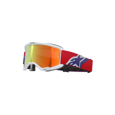 brýle VISION 5 CORP, ALPINESTARS (bílá/modrá/červená, zrcadlové červené plexi) 2026