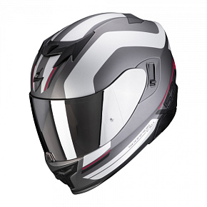 Moto přilba SCORPION EXO-520 AIR LEMANS matná stříbrno/červená Moto přilba SCORPION EXO-520 AIR LEMANS matná stříbrno/červená