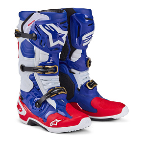 boty TECH 10 limitovaná edice UNION REDBUD MX, ALPINESTARS (červená/modrá/bílá/černá) boty TECH 10 limitovaná edice UNION REDBUD MX, ALPINESTARS (červená/modrá/bílá/černá)