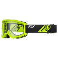 brýle FOCUS, FLY RACING - USA (černé/Hi-vis - čiré plexi)