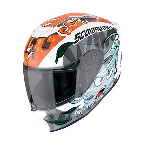 Dětská moto přilba SCORPION EXO-JNR AIR The4elements bílo/modro/oranžová