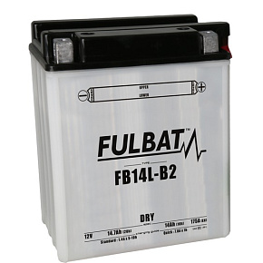 baterie 12V, YB14L-B2, 14Ah, 175A, konvenční 134x89x166 FULBAT (vč. balení elektrolytu)