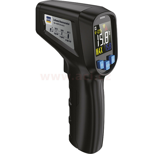 infračervený teploměr s laserovým ukazovátkem, nastavitelná emisivita (-32°C +600°C) infračervený teploměr s laserovým ukazovátkem, nastavitelná emisivita (-32°C +600°C)