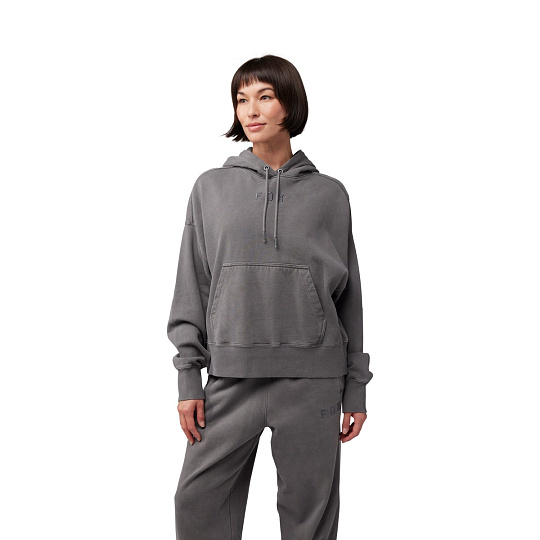 Dámská mikina Fox W Wordmark Oversized Fleece Po  Pewter
