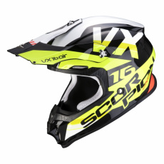 Moto přilba SCORPION VX-16 AIR X-TURN černo/neonově žluto/bílá Moto přilba SCORPION VX-16 AIR X-TURN černo/neonově žluto/bílá